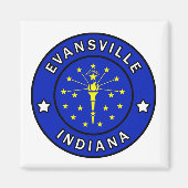 Evansville Indiana Magneet (Voorkant)
