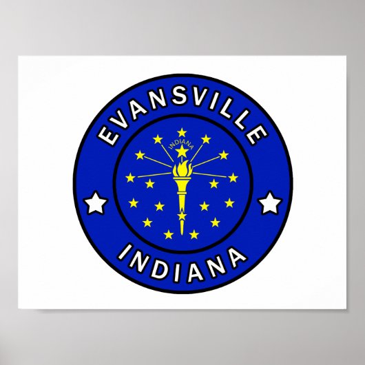 Evansville Indiana Poster (Voorkant)