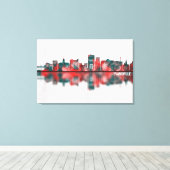 Evansville Indiana Skyline Canvas Afdruk (Insitu (Houten vloer))