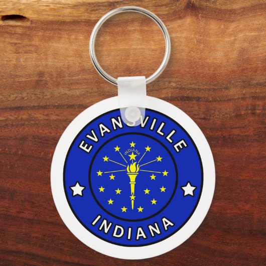 Evansville Indiana Sleutelhanger (Voorkant)