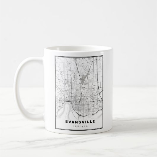 Evansville Kaart Koffiemok (Links)