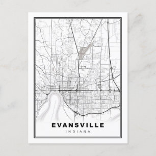 Evansville Map Briefkaart