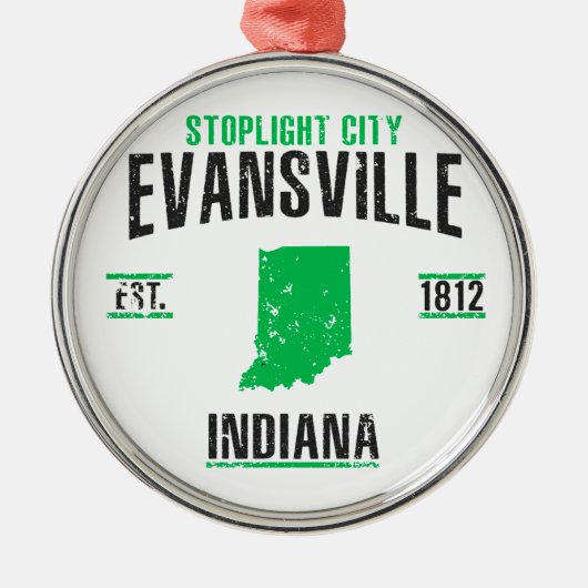 Evansville Metalen Ornament (Voorkant)