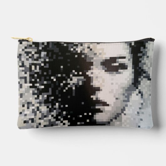 Évaporation Portrait Pixel Art Noir et Blanc Etui (Voorkant)