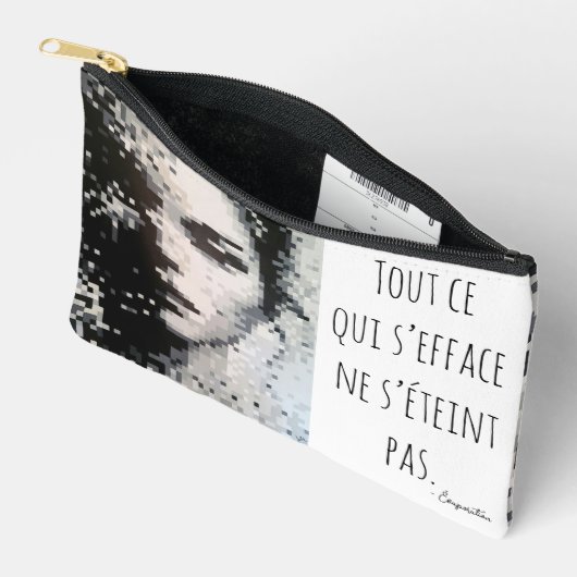 Évaporation Portrait Pixel Art Noir et Blanc Etui (Open)