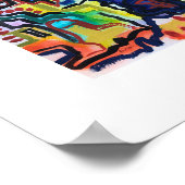 Eva's Garden - Handgeschilderde Abstracte Kunst Poster (Hoek)