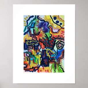 Eva's Garden - Handgeschilderde Abstracte Kunst Poster