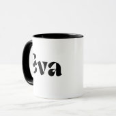 "EVA's Sip of Joy - 'EVA' Gedrukte Mok (Voorkant links)