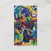 Eva's tuin-handschilderde moderne kunst visitekaartje (Achterkant)