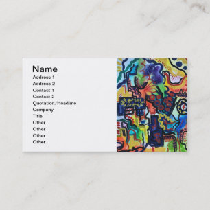 Eva's tuin-handschilderde moderne kunst visitekaartje