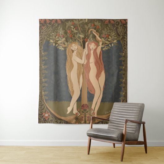 Eve and Lilith Tapestry Wandkleed (In situ)