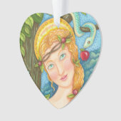 Eve and Serpent HEART CHRISTMAS ORNAMENT (voorkant)