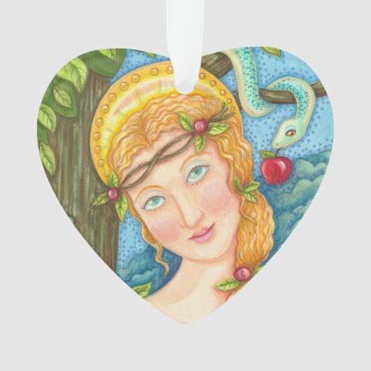 Eve and Serpent HEART CHRISTMAS ORNAMENT (voorkant)