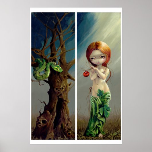 Eve and the Tree ART PRINT gothic (Voorkant)