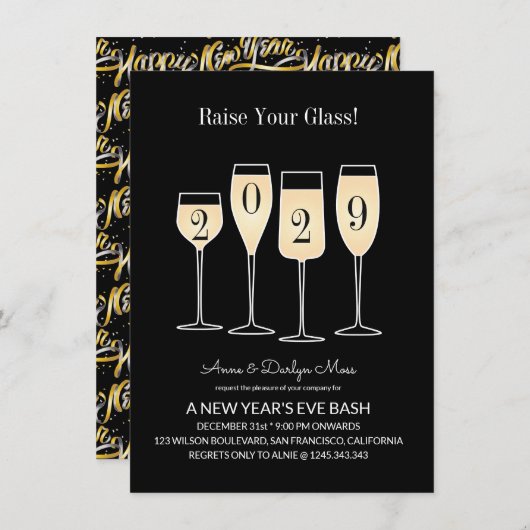 Eve Bash Champagne Kaart (Voorkant / Achterkant)