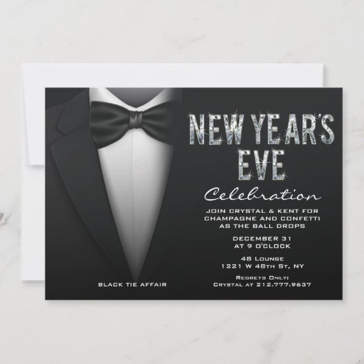 Eve Bling Tuxedo Kaart (Voorkant)