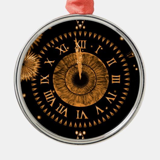 Eve Bronze Iris Clock Metal Ornament (Voorkant)