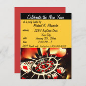 Eve Casino Theme Party (nieuwjaarsfeest) Kaart (Voorkant / Achterkant)