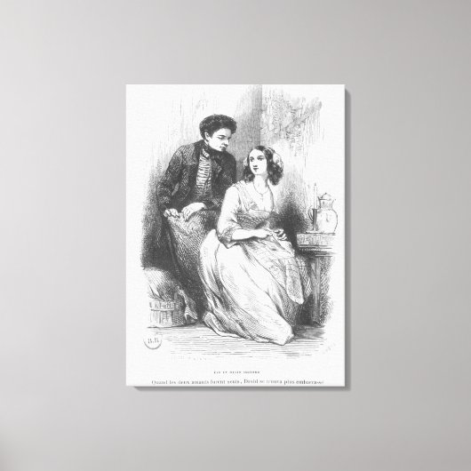 Eve en David Sechard Canvas Afdruk (Voorkant)