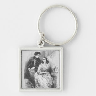 Eve en David Sechard Sleutelhanger
