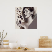 Eve en de verboden vrucht, Vrouw Moderne Muur Poster (Keuken)