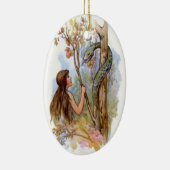 Eve en Serpent Keramisch Ornament (Rechts)