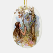 Eve en Serpent Keramisch Ornament (Achterkant)