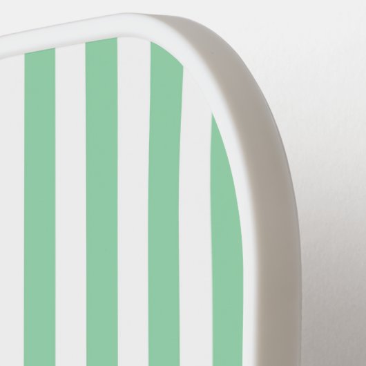 Eve en Sofie Green Stripes Pickleball Paddle (Links Detail)