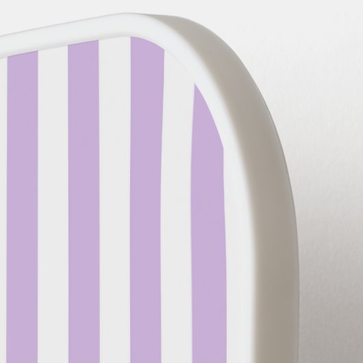 Eve en Sofie lavendelstrepen Pickleball Paddle (Links Detail)