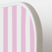 Eve en Sofie Roze Strepen Pickleball Paddle (Links Detail)