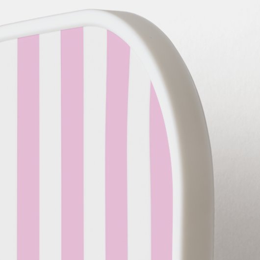 Eve en Sofie Roze Strepen Pickleball Paddle (Links Detail)