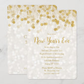 Eve Faux Gold Glitter Uitnodiging nieuwjaar (Voorkant / Achterkant)