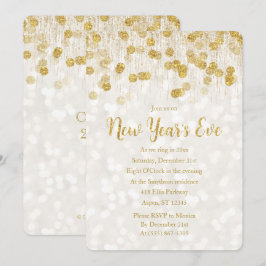 Eve Faux Gold Glitter Uitnodiging nieuwjaar