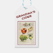 EVE Gedetailleerde Apple-illustratie Wijnlabel Cadeaulabel (Voorkant)