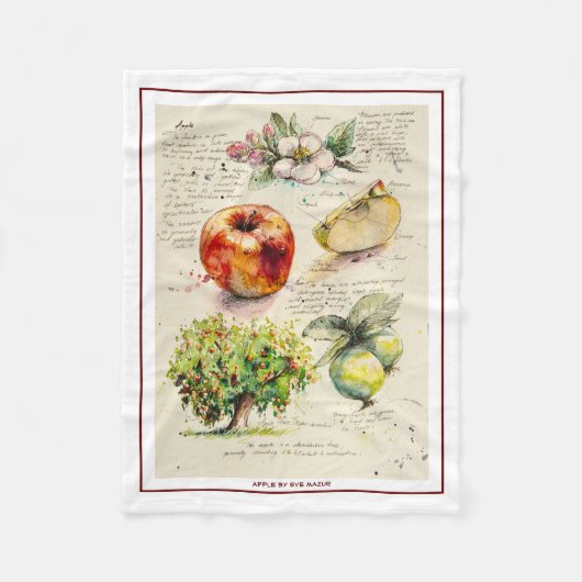EVE Gedetailleerde illustratie van Apple Fleece Deken (Voorkant)