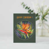 EVE Gedetineerde Strelizia Flower Briefkaart (Staand voorkant)