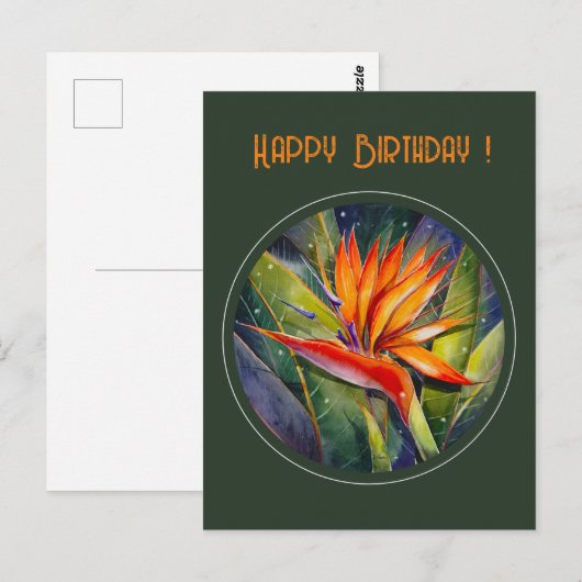 EVE Gedetineerde Strelizia Flower Briefkaart (Voorkant / Achterkant)