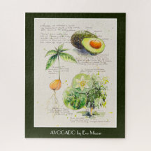 EVE Gepilde Avocado Botanische illustratie Poster
