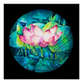 EVE Gepilde Lotus Flower poster (Voorkant)