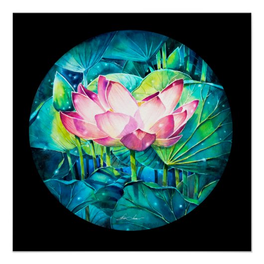 EVE Gepilde Lotus Flower poster (Voorkant)