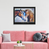 EVE Gepilleerde Twee Paarden Portret Acryldruk Canvas Afdruk (Insitu (Woonkamer))