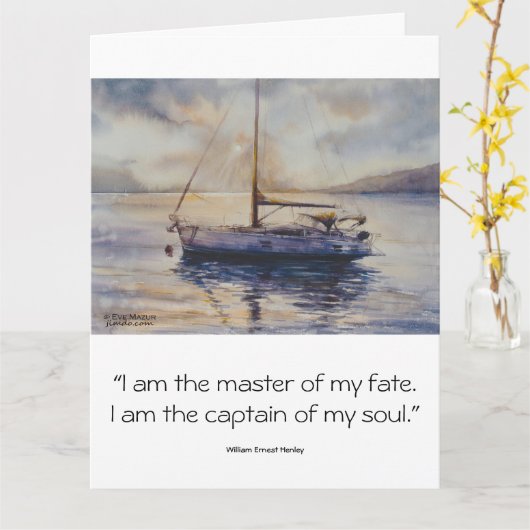 EVE geschilderde zeilboot Kaart (Gele Bloem)