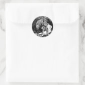 Eve in de tuin ronde sticker (Tas)