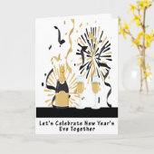 Eve Kaart nieuwjaar om samen te vieren (Gele Bloem)