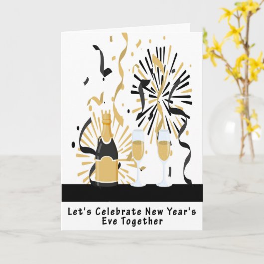 Eve Kaart nieuwjaar om samen te vieren (Gele Bloem)