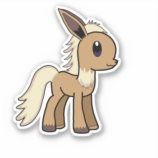 Eve-ony Sticker Pokémon Mijn Kleine Pony crossover (Voorkant)
