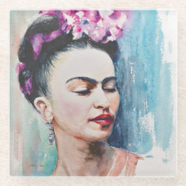 Eve Painted Frida Glazen Onderzetter