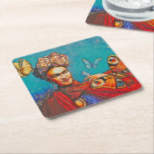 Eve Painted Frida Kartonnen Onderzetters (Schuin)