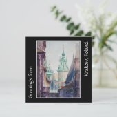 EVE Painted Krakow, de voormalige Poolse stad Kaart (Staand voorkant)