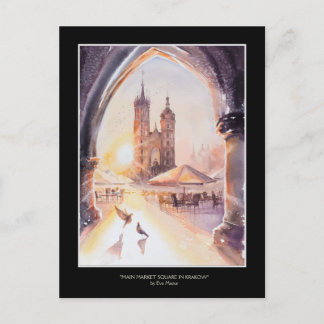 EVE Painted Krakow Old Town Briefkaart